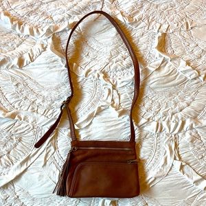 Brown Leather HOBO Crossbody Bag